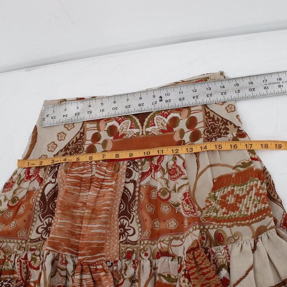 Vintage Blumarine Skirt Womens EU 40 Silk Floral Ruffle Flare Made in Italy - Picture 9 of 10